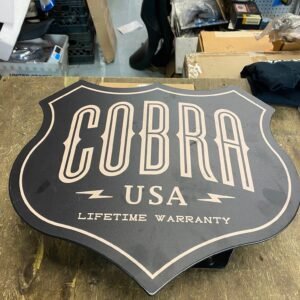COBRA USA Motorcycle Exhaust Pipes Dealer Sign 15x18 Display Man Cave Honda Kawa