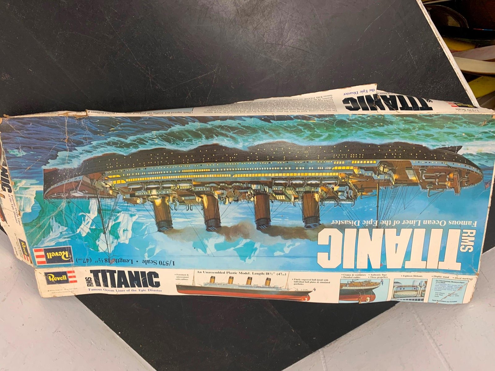 Revell Rms Titanic 1/570 scale length 181/2 replica model ocean liner, mancave!