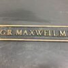vintage md name plate door plaque metal oddity dr maxwell md Brass Medic Sign!