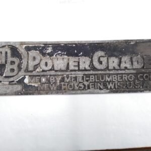 Vint Meili Blumberg MB Power Grader Machine Farm Heavy Equipmen Plaque Sign 23x6