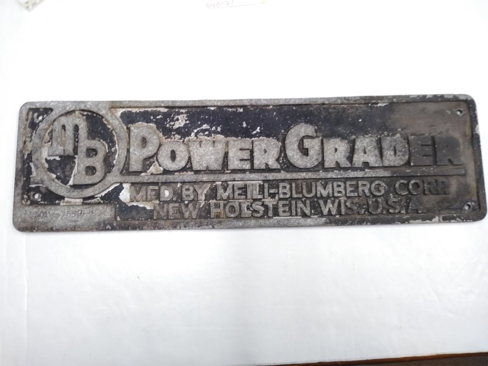 img20210401130611489.jpg Vint Meili Blumberg MB Power Grader Machine Farm Heavy Equipmen Plaque Sign 23x6