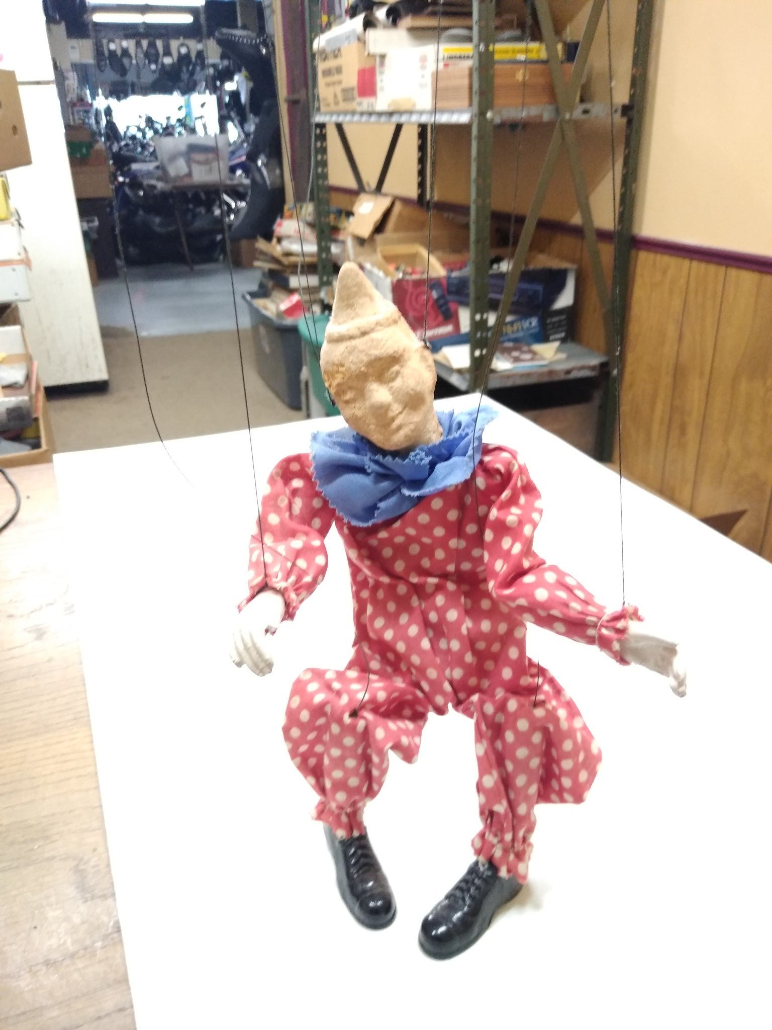 img20210427114607885.jpg Vintage 1940's Hazelle's Marionettes TETO The Clown w/Box Paperwork Working