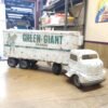 Vintage TONKA Green Giant Toy Refer Semi Truck Wood Trailer Bed Pressed Metal