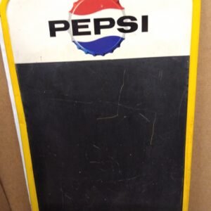 VTG 1964 Say Pepsi Please Metal Menu Board Sign Bottle Cap 30" x 19.5" Cola Pop!