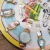 Vtg 1950's NOS Childrens 12 Toy Wrist Watch Unused Cardboard Store Display Nice!
