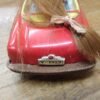Vtg 1950's Japan Tin Litho Friction Toy Car Girl V 1959 Lic. Plate Works Great!