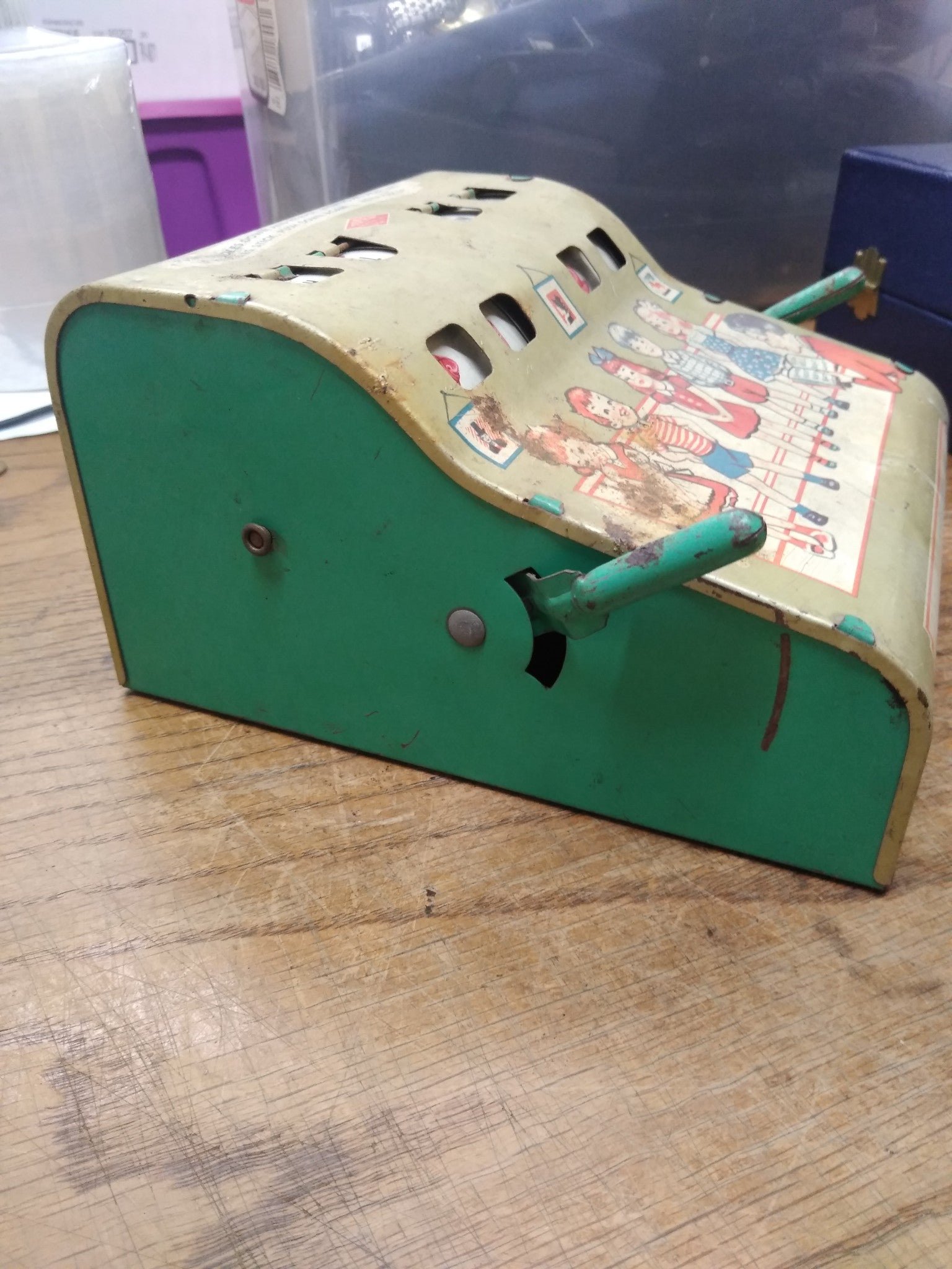 Vtg Wolverine Tin Toy See And Spell Educational Learning Game Pittsburgh Pa