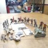 Vintage Primitive 18 Piece Lot Asst. Lead Soldier Officers on Horseback Cowboys