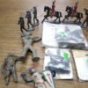 Vintage Primitive 18 Piece Lot Asst. Lead Soldier Officers on Horseback Cowboys
