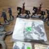 Vintage Primitive 18 Piece Lot Asst. Lead Soldier Officers on Horseback Cowboys