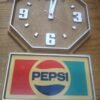 Vtg Pepsi Cola Advertising Wall Clock Sign Impact International Working