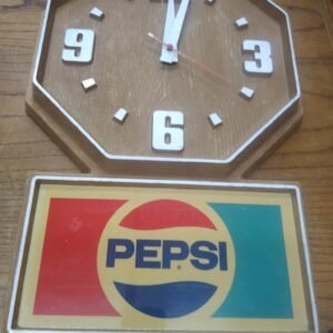 Vtg Pepsi Cola Advertising Wall Clock Sign Impact International Working