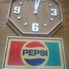 Vtg Pepsi Cola Advertising Wall Clock Sign Impact International Working