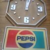 Vtg Pepsi Cola Advertising Wall Clock Sign Impact International Working
