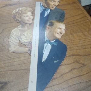 Vtg 1960's Mid Century Ed Sullivan Show Left Handed Pole Sign Cardboard 25" x 7"