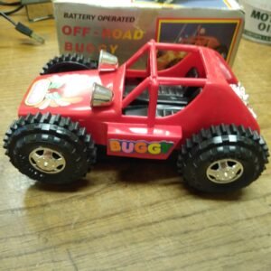 Vtg Off Road Buggy Flip Over Blinking Lights Battery Operated Red Dune Buggy Toy