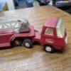 img20210827155102037.jpg Vtg Red Tiny Tonka 1968 Aerial Hook and Ladder Fire Truck Steel Tractor Trailer