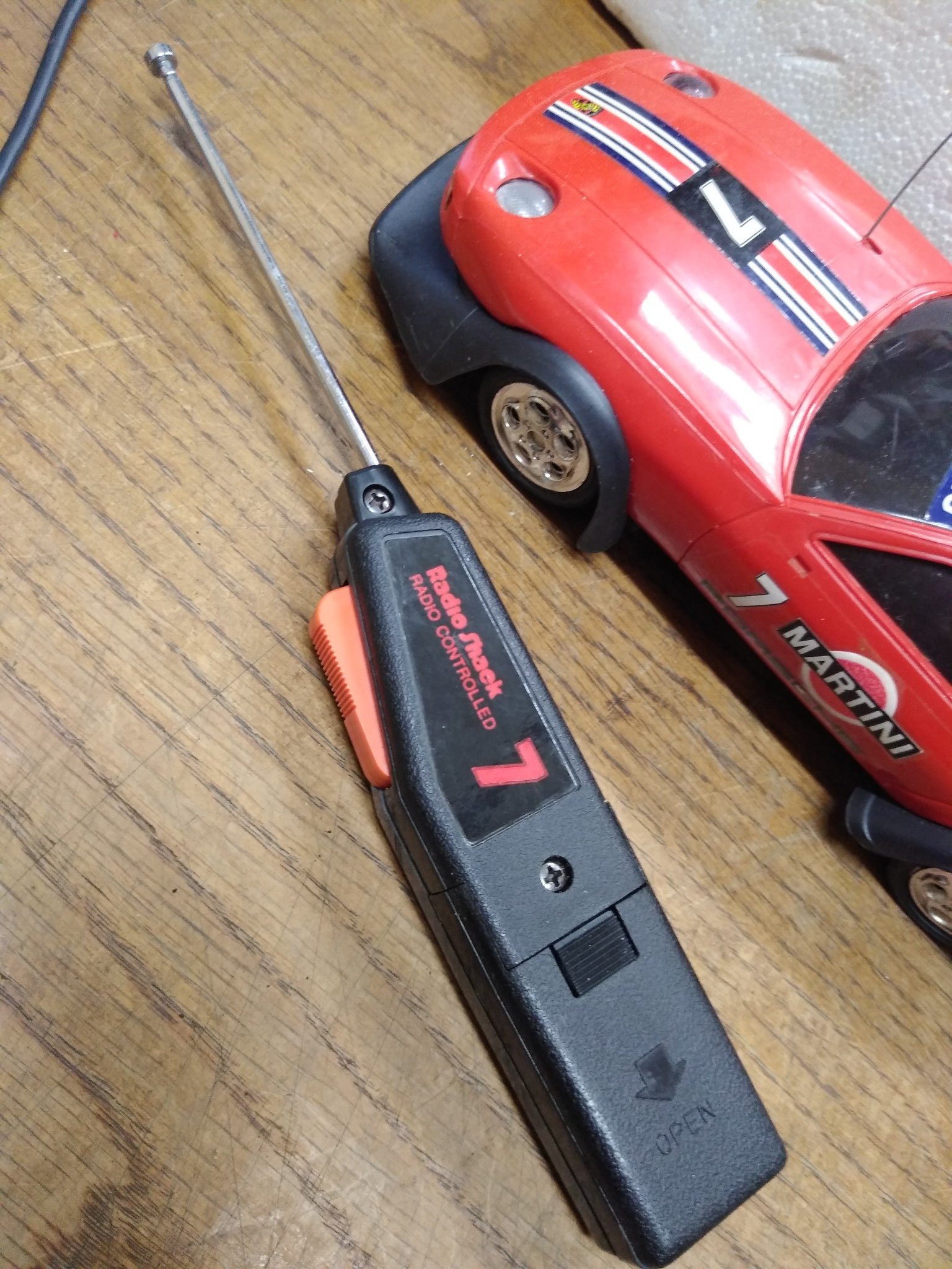 Vtg Tandy Radio Shack Radio Controlled Porche 928 Red Sports Car Original Box