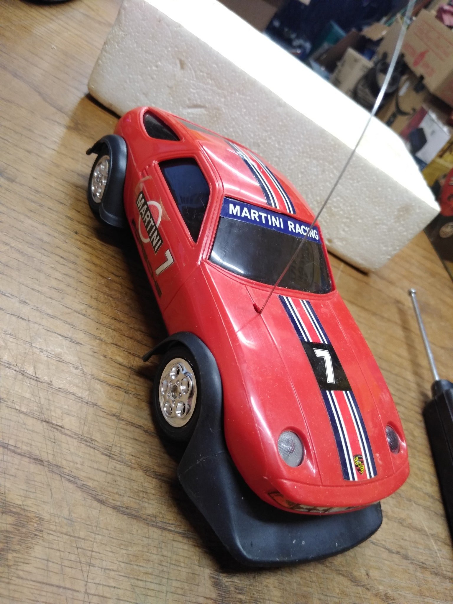 Vtg Tandy Radio Shack Radio Controlled Porche 928 Red Sports Car Original Box