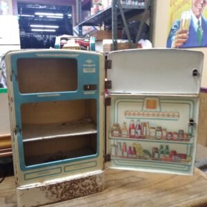 Vtg Wolverine Supply Inc. Toy Refrigerator Lithograph Pittsburgh Pa. Steel