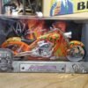 NIB Arlen Ness Iron Legends Custom Motorcycles 1/6 Scale Orange Green Chopper