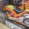 NIB Arlen Ness Iron Legends Custom Motorcycles 1/6 Scale Orange Green Chopper