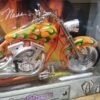NIB Arlen Ness Iron Legends Custom Motorcycles 1/6 Scale Orange Green Chopper