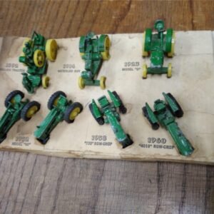 Vtg Ertl 7 Die Cast Toy Tractor Milestones  John Deere Tractor Design #560 Box!