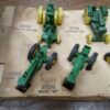 Vtg Ertl 7 Die Cast Toy Tractor Milestones  John Deere Tractor Design #560 Box!