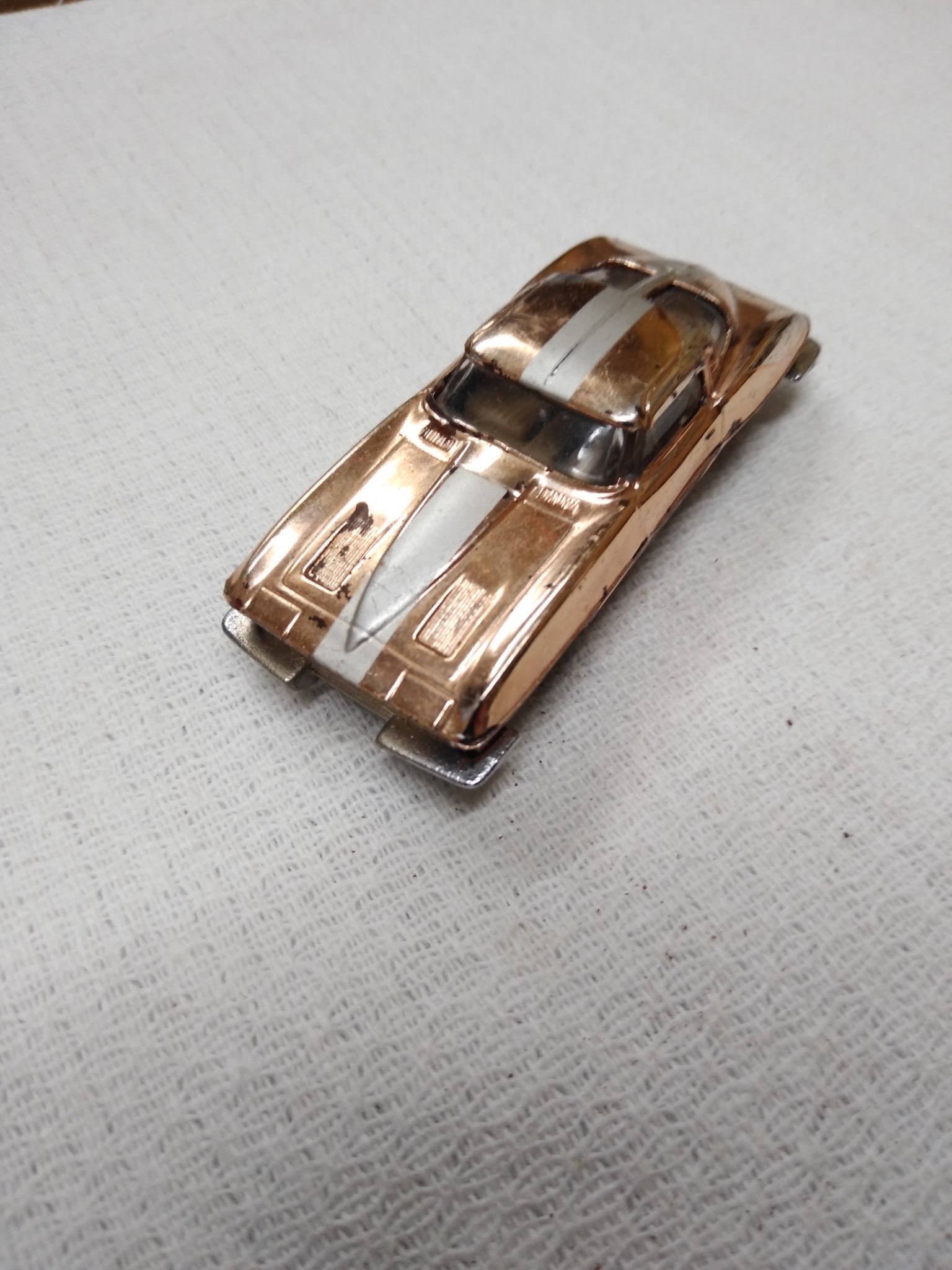 Vtg Aurora Cigar Box #6101 Corvette Stingray Metallic Gold Diecast Toy Car