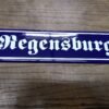 Vtg NOS Porcelain Enamel Steel Regensburg Sign 11+ Inch Cobalt Blue White!
