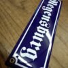 Vtg NOS Porcelain Enamel Steel Regensburg Sign 11+ Inch Cobalt Blue White!