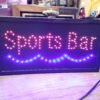 img20230725113927216.jpg Vtg Electric Sports Bar Red Blue Blinking Lighted Sign Wall Hanging 19" x 10"