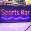 img20230725113928260.jpg Vtg Electric Sports Bar Red Blue Blinking Lighted Sign Wall Hanging 19" x 10"