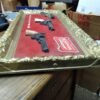 Vtg Old German Beer Plastic Bar Advertising Sign 3 Pistols Man Cave 31" 1960"s