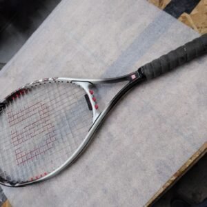 Wilson Titanium Impact Soft Shock Tennis Racket Silver Black L 4 4 1/2