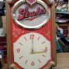 Vtg Stroh's Beer Clock Illuminated Wall Hanging Bar Sign 17" Parts Repair Lot!