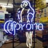 Corona Beer Parrot Neon Light Lamp Wall Hanging Sign 28" x 24" Man Cave Working!
