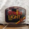 Vtg Stroh Light Beer Lighted Hanging Lucite Wall Sign in Good Working Condition!
