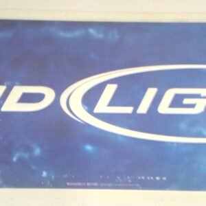 2000s Vintage Anheuser Busch Bud Light Budweiser 35x15 Metal Sign