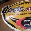 Coors Beer Monday Night Football 35th Anniversary Oval Metal Sign 31" x 20" Nice