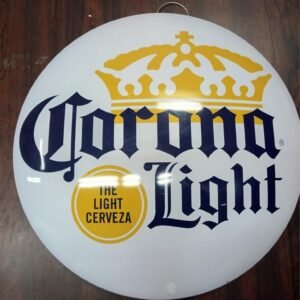 CORONA LIGHT BEER 16" Round Metal Dome Sign Wall Decor Man Cave