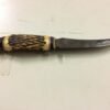 fixed blade bowie stag bone handle hunting survival knife made in Soling Japan