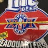Miller Lite Beer Official Headquarters Super Bowl XXVI 1990 NFL METAL SIGN 23x23