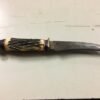 fixed blade bowie stag bone handle hunting survival knife made in Soling Japan