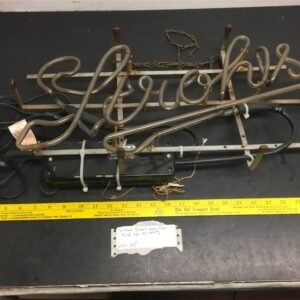 Vintage Stroh's Beer Neon Hanging Bar Light Sign. 25" Everbrite gas tube power