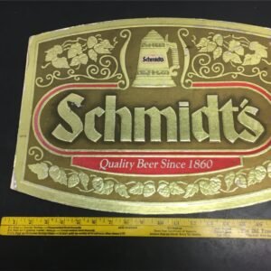 Vintage Schmidt's Quality Beer Since 1860 sign Gold leaf and beer stein featured
