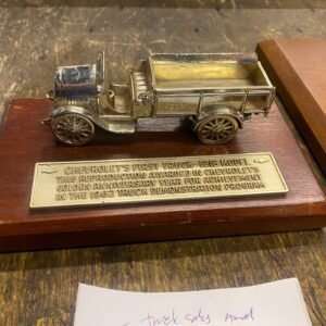 Vtg 1962 Chevrolet Truck Sales Award Desk Set Dealer Advertising Sign Promo Disp