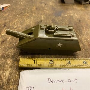 Vtg 1950's Bonnie-Bilt Hard Plastic US Army Tank Pop-Up & Firing Action Works!