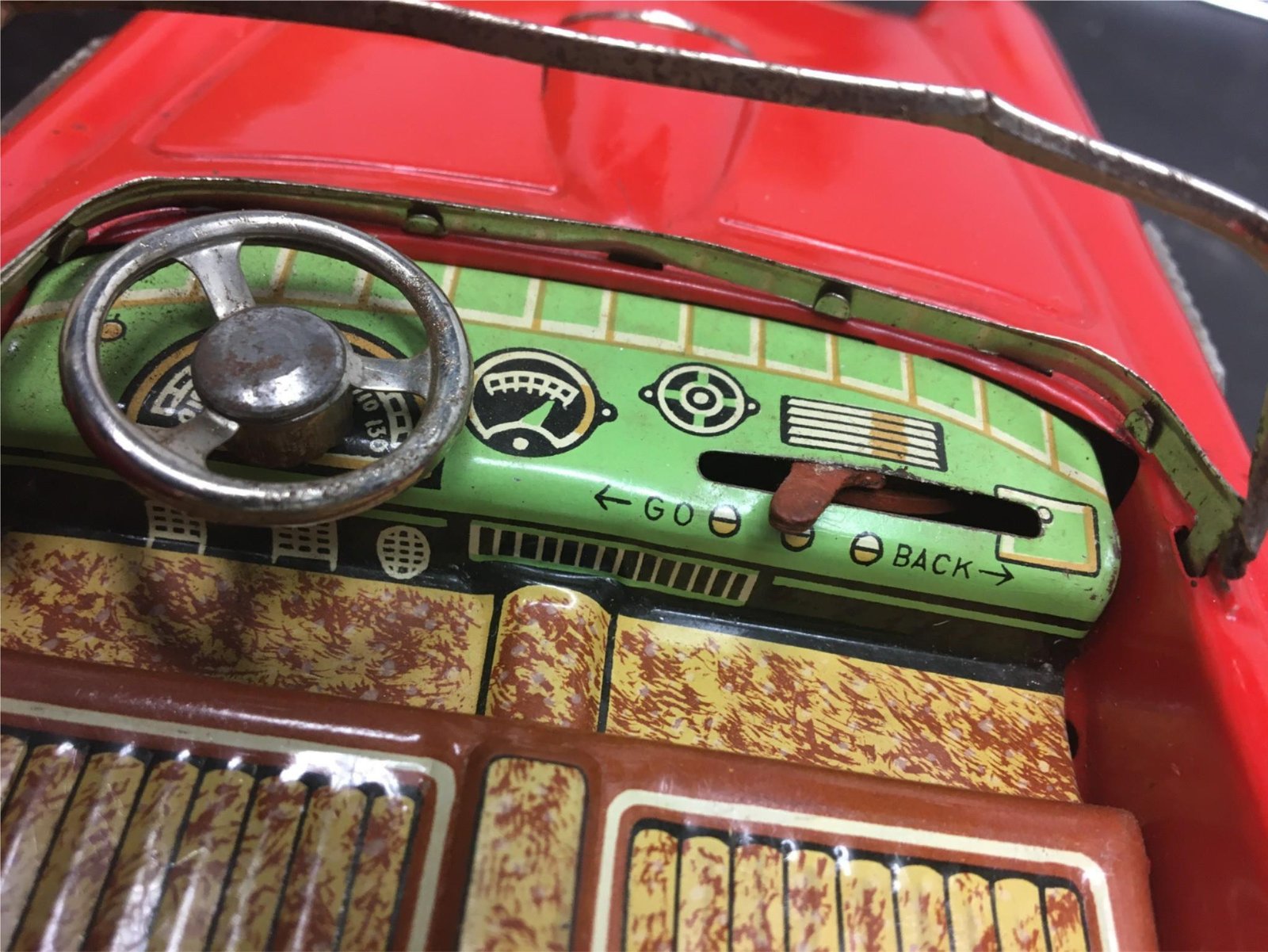 img2662_34f2d15d-7029-4664-bceb-39d9b44c193e.jpg MINT 1960's Vintage Ford Thunderbird Red Tin Toy Car TN Battery Operated w Box!